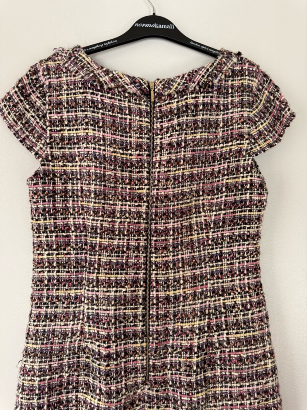 Karl Lagerfeld Paris boucle tweed sheath dress Size 10 Multi Color EUC - Picture 12 of 16
